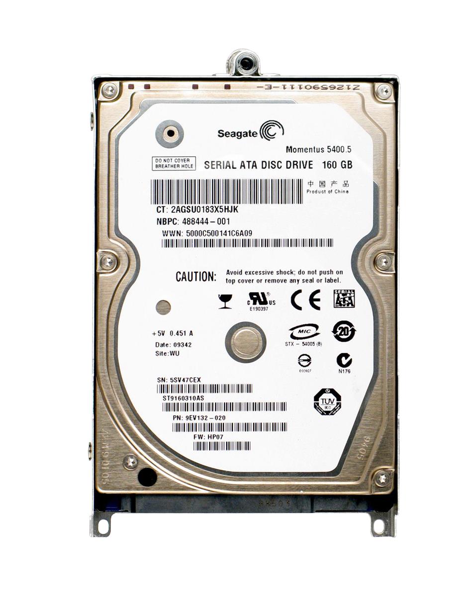 488444-001 | HP 160GB 7200RPM SATA 3GB/s 2.5-inch Notebook Hard Drive
