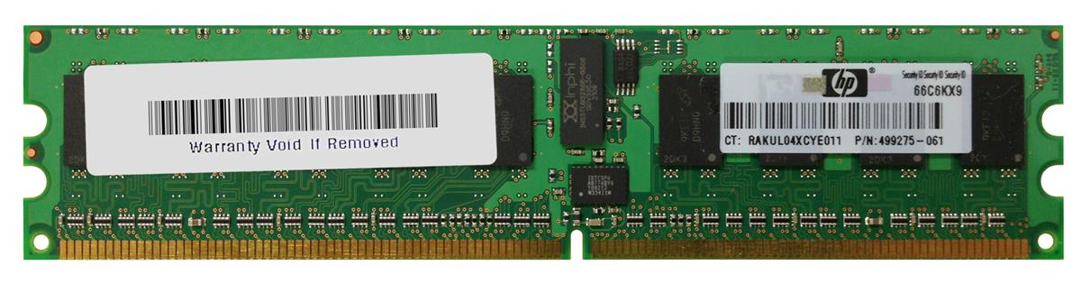 499275-061 | HP 1GB DDR2 Registered ECC PC2-6400 800Mhz 1Rx4 Memory