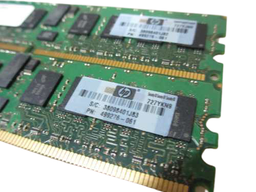 499276-061 | HP 2GB (1X2GB) 800MHz PC2-6400 CL6 ECC Registered DDR2 SDRAM DIMM Memory for ProLiant Server G5/G6 Series