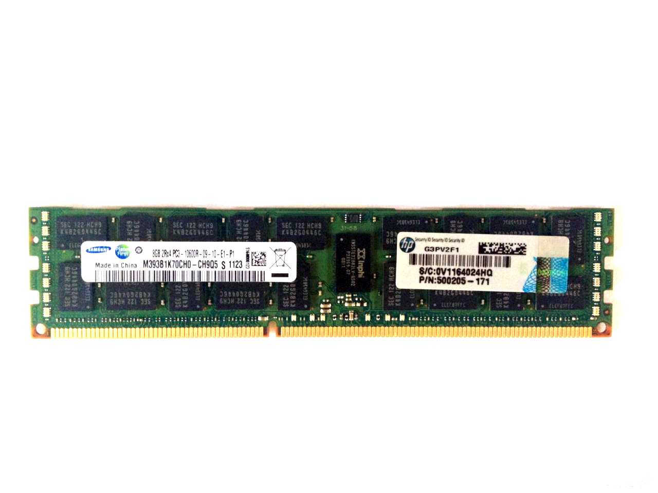 500205-171 | HPE 8GB PC3-10600R 2RX4 Memory Module (1X8GB)