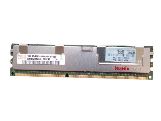 500207-371 | HP 16GB (1X16GB) 1066MHz PC3-8500 CL7 Quad Rank ECC Registered DDR3 SDRAM DIMM Memory for ProLiant Server G6/G7 Series