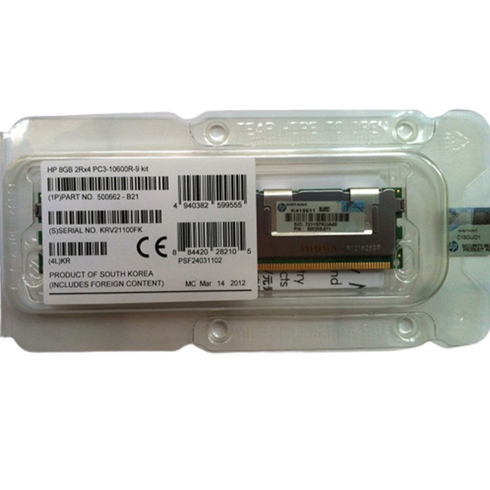 500662-B21 | HPE 8GB PC3-10600R 2RX4 Memory Module (1X8GB)