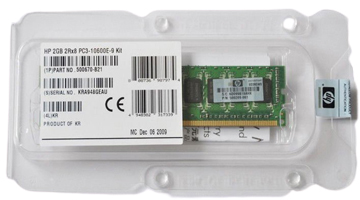 500670-B21 | HP 2GB 2RX8 PC3-10600E Memory Module (1X2GB)