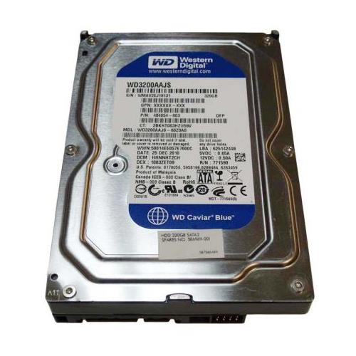 504338-001 | HP 320GB 7200RPM SATA 3 Gbps 3.5 16MB Cache Hard Drive