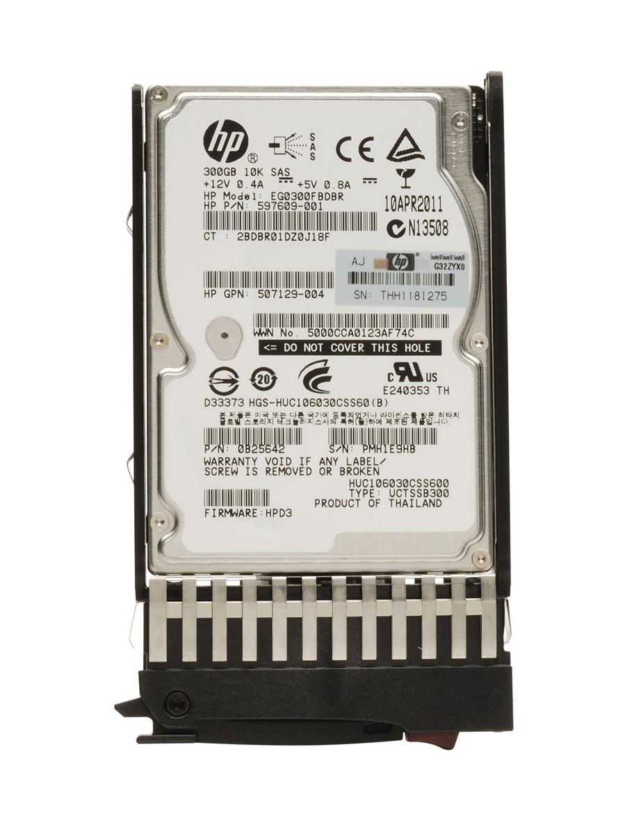 507127-S21 | HP 300GB 10000RPM SAS Gbps 2.5 16MB Cache Hot Swap Hard Drive