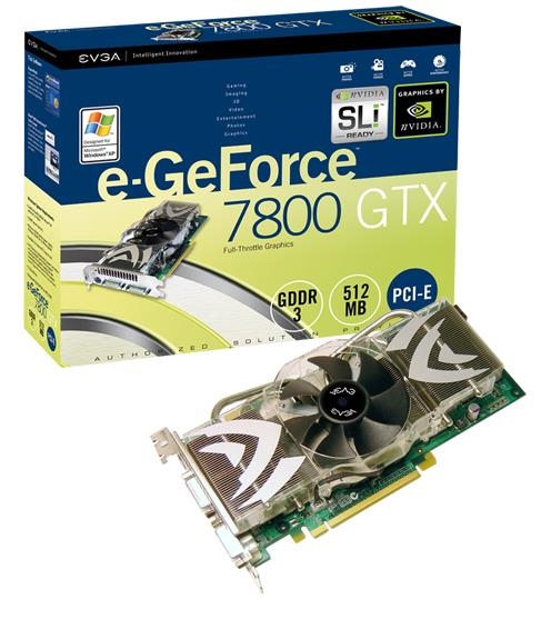 512-P2-N545-R1 | EVGA Nvidia GeForce 7800 GTX 512MB GDDR3 256-Bit PCI Express 1.0 x16 Video Graphics Card