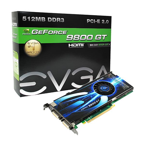 512-P3-E980-AR | EVGA GeForce 9800 GT Hybrid 512MB 256-Bit GDDR3 PCI Express 2 x16 Dual-DVI/ HDTV/ TV-Out/ SLI ready Support Video Graphics Card