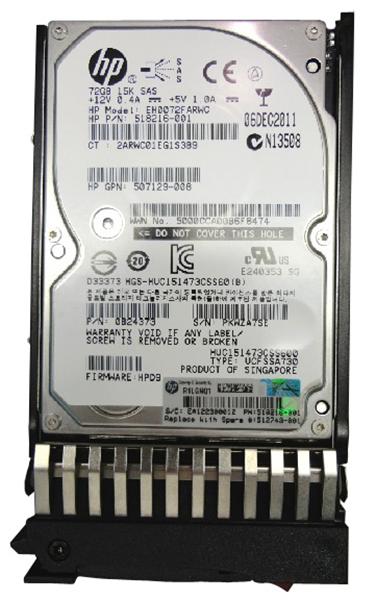 512545-B21 | HP 73GB 15000RPM SAS Gbps 2.5 16MB Cache Hot Swap Hard Drive