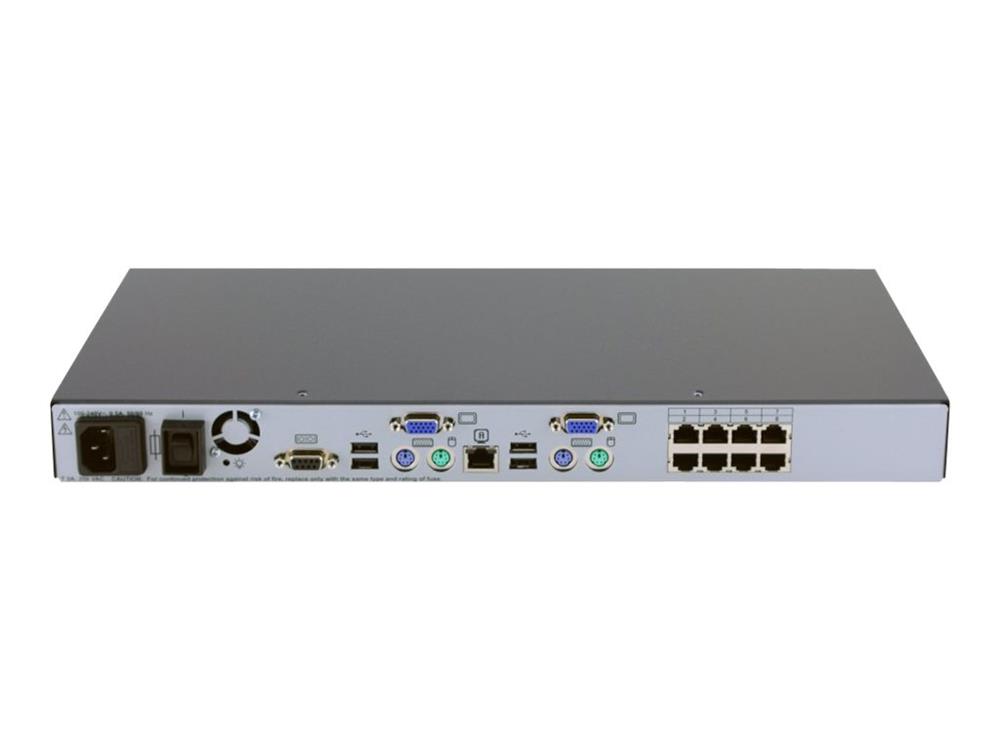 517690-001 | HP KVM Server Console Switch 0x2x8 Port RJ-45 G2 1U (Includes mounting bracket ears)