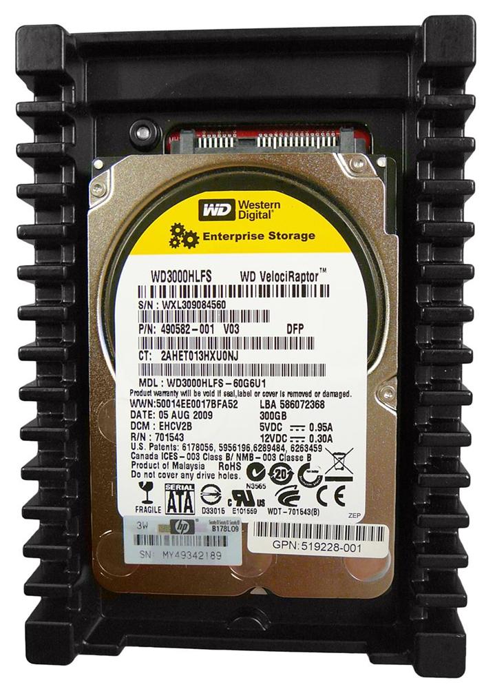 519226-B21 | HP 300GB 10000RPM SATA 6GB/s 32MB Cache 3.5-inch Hard Drive