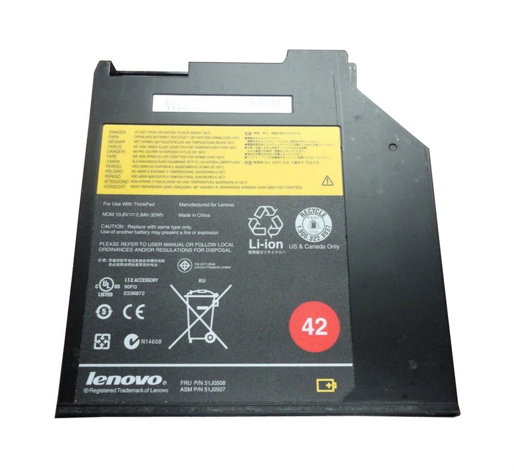 51J0508 | Lenovo 51j0508 42 (3 cell bay) battery for thinkpad