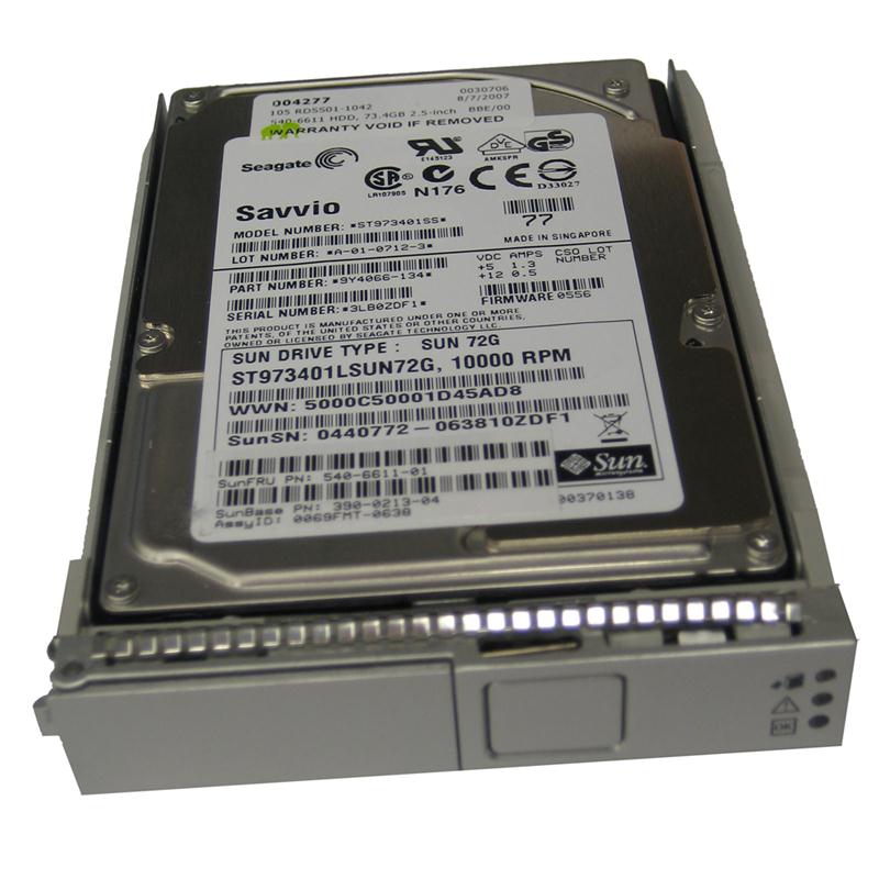 540-6611 | Sun 73GB 10000RPM SAS 3Gbps Hot Swap 2.5-inch Internal Hard Drive