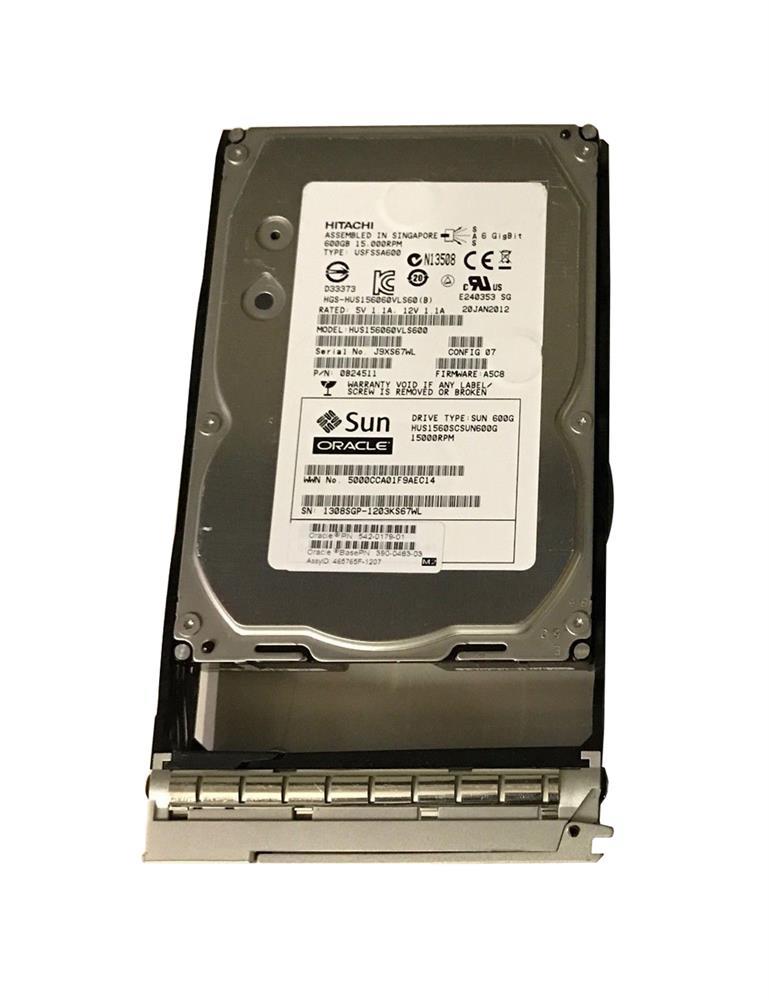 542-0179-01 | Sun 600GB 15000RPM SAS Gbps 3.5 16MB Cache Hot Swap Hard Drive