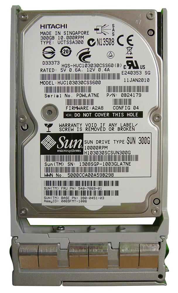 542-0388-01 | Sun 300GB 10000RPM SAS Gbps 2.5 64MB Cache Hot Swap Hard Drive