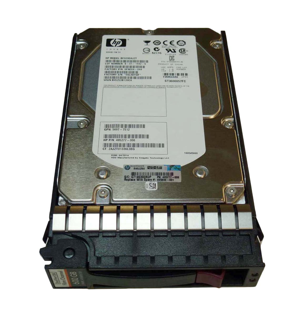 5697-7512 | HP 600GB 15000RPM Fibre Channel 4GB/s Hot-Pluggable Dual Port 3.5-inch Hard Drive