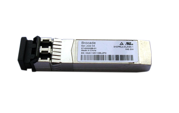 57-0000088-01 | Brocade 16Gb/s 16GBASE-Shortwave Multi-mode Fibre 100M 850NM Duplex LC Connector SFP+ Transceiver Module
