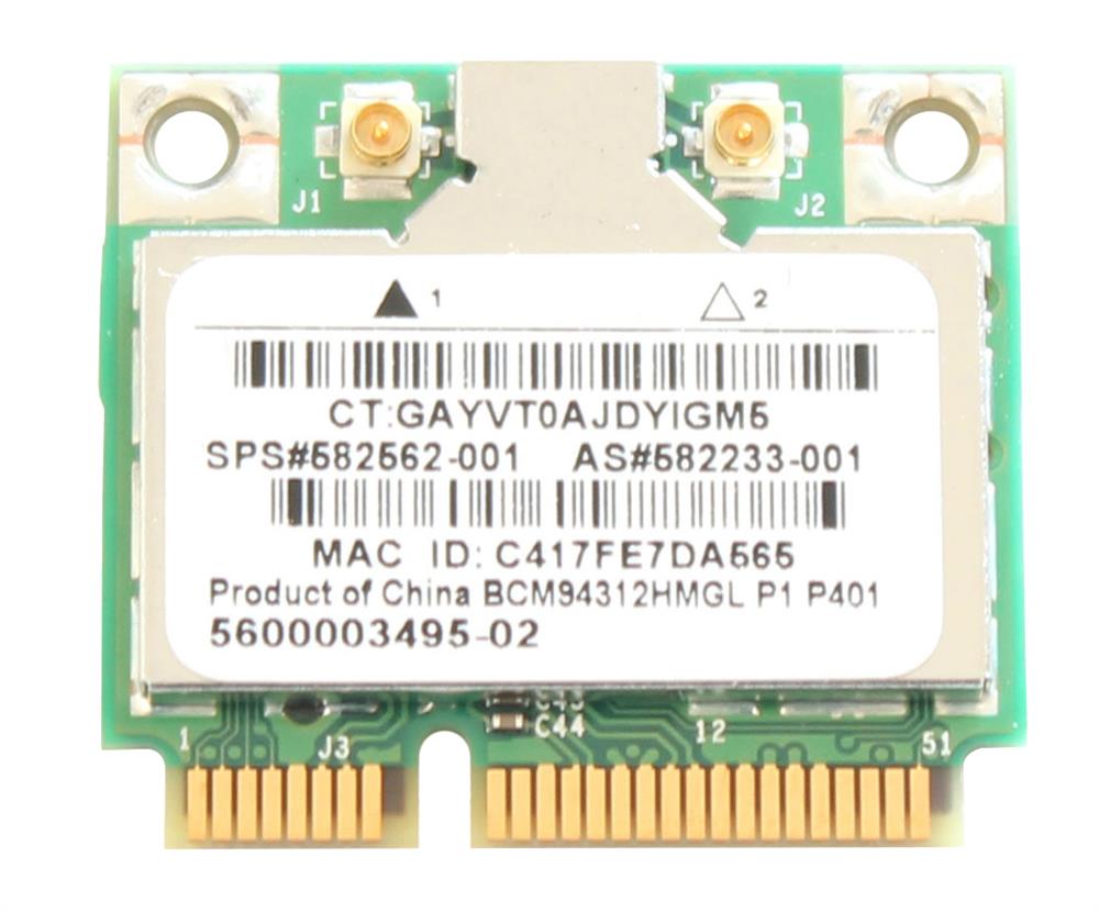 582562-001 | HP Broadcom 4312G 802.11 b/g WLAN Wireless Network Interface Card