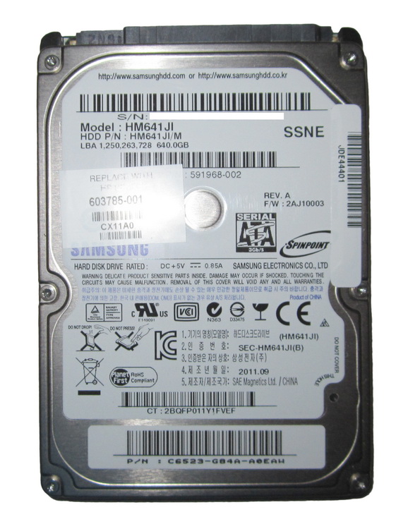 591968-002 | HP 640GB 5400RPM SATA 3GB/s 2.5-inch Hard Drive