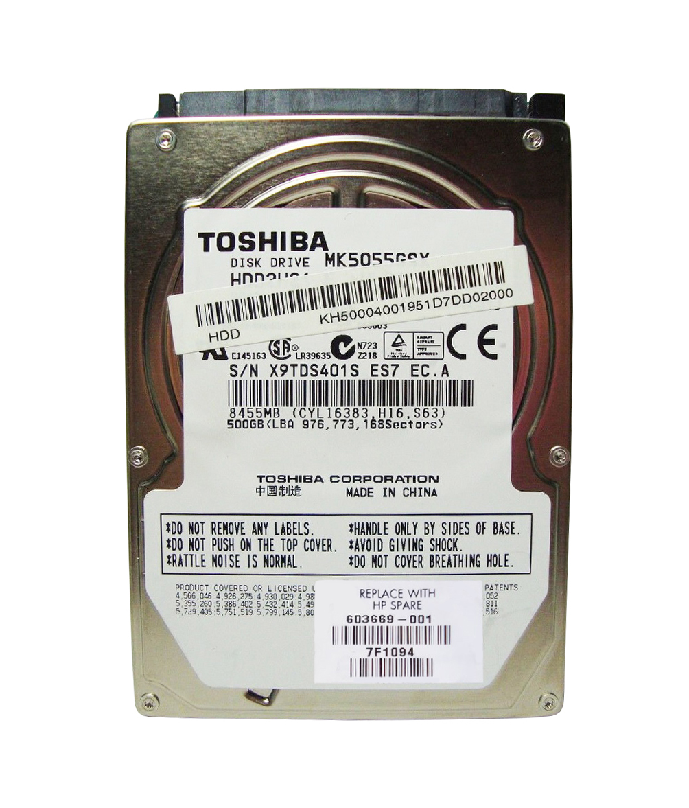 603669-001 | HP 500GB 7200RPM 2.5-inch SATA 3Gbps Hard Drive