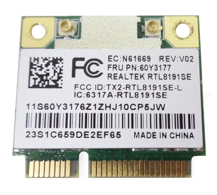 60Y3177 | Lenovo 802.11b/g/n Wireless LAN Mini-PCI Express Wi-Fi Adapter II for ThinkPad