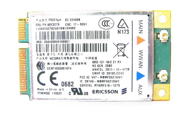 60Y3279 | IBM Lenovo F5521GW 21Mbps WWAN Card for ThinkPad X220 by Ericsson