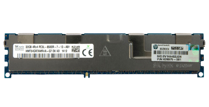 632205-001 | HP 32GB (1X32GB) 1066MHz PC3-8500 CL7 ECC Registered Quad Rank X4 1.35V Low-voltage DDR3 SDRAM DIMM Memory Module