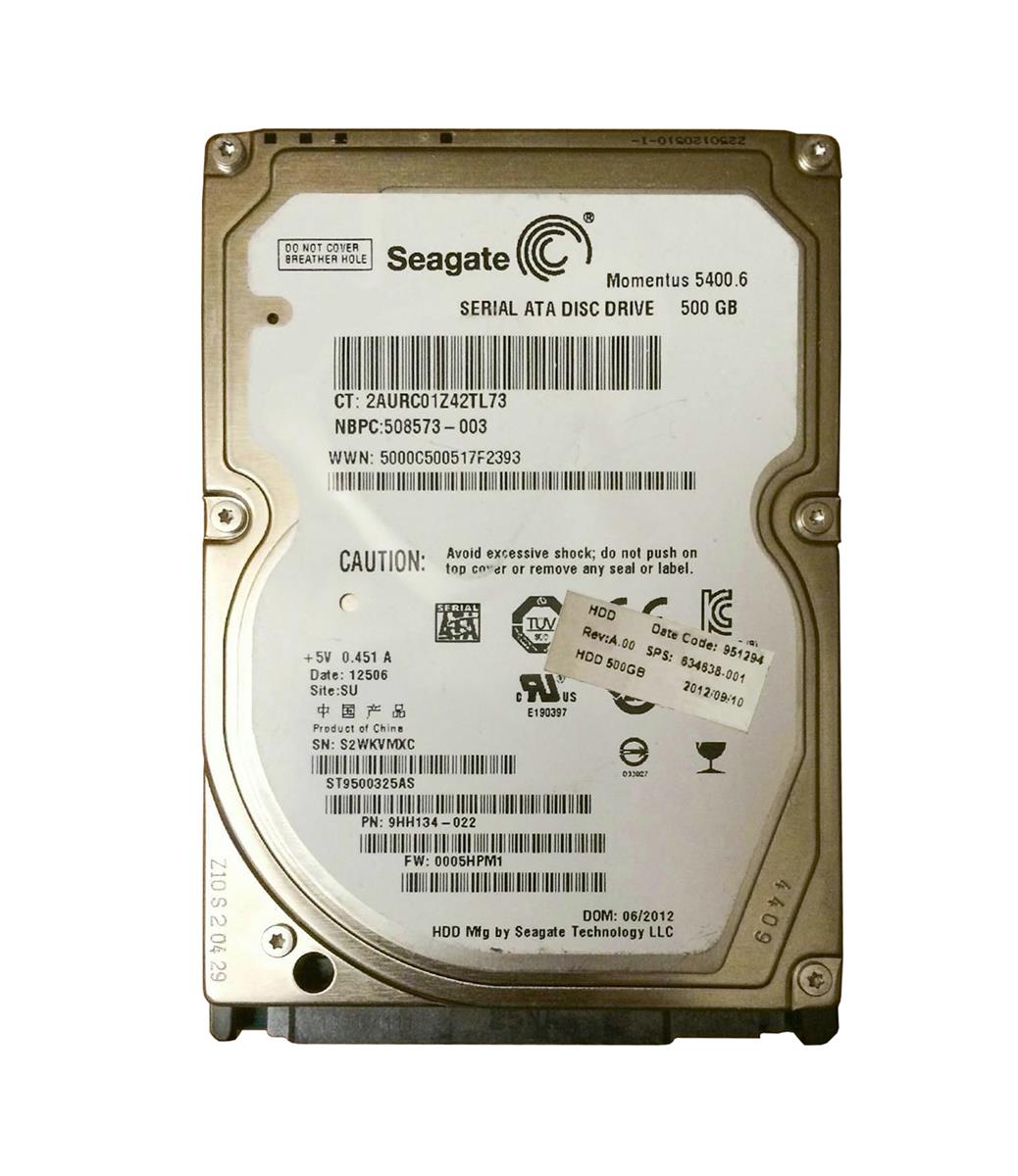 634638-001 | HP 500GB 5400RPM SATA 3Gb/s 2.5-inch Hard Drive