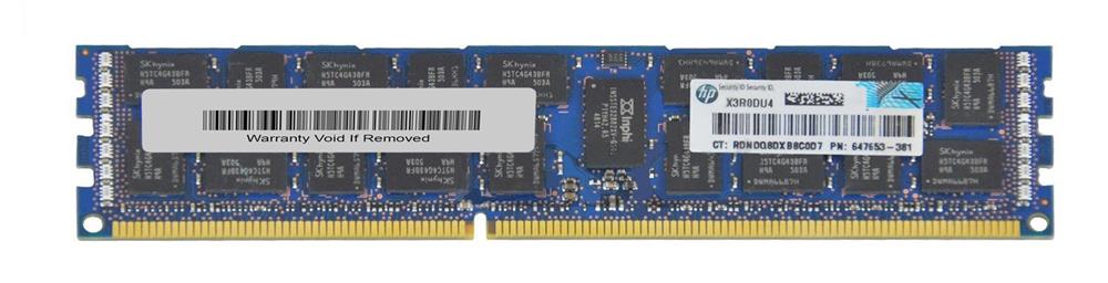 647653-381 | HP 16GB DDR3 Registered ECC PC3-10600 1333Mhz 2Rx4 Memory