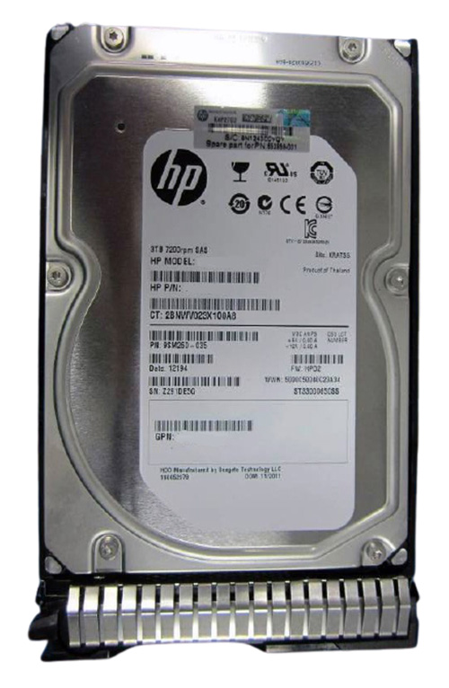 653959-001 | HPE 3TB 7200RPM SAS 6Gb/s 3.5-inch LFF SC Midline Hot-pluggable Hard Drive with Tray for Proliant Gen. 8 and 9 Servers