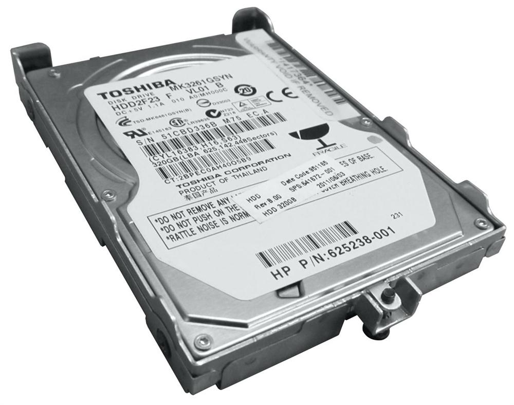 656620-001 | HP 320GB 7200RPM SATA 3Gb/s 2.5-inch Hard Drive