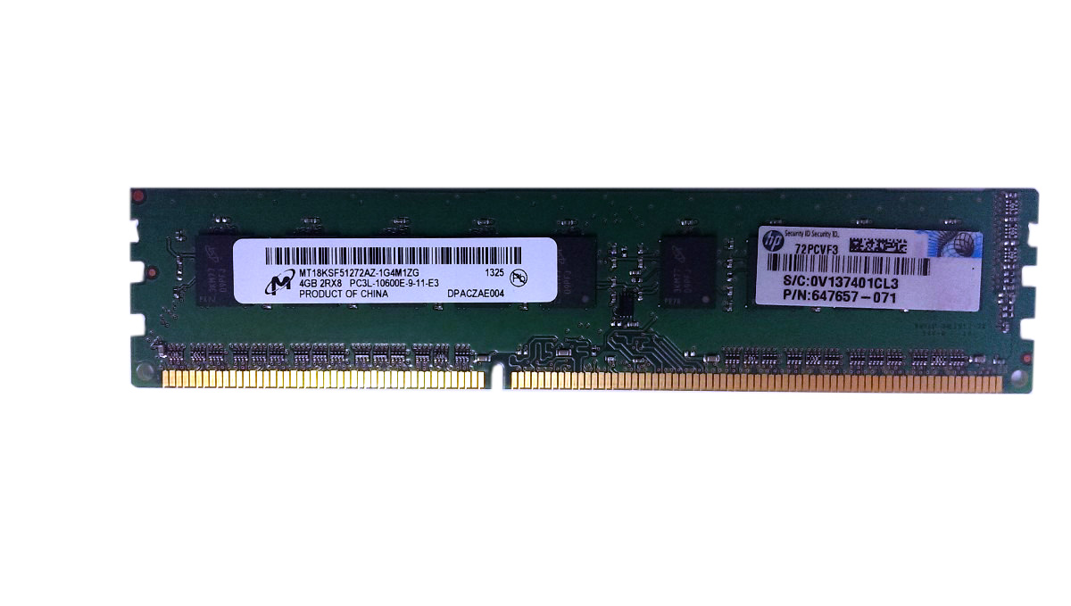 664695-001 | HP 4GB 2RX8 PC3L-10600E Memory Module (1x4GB)