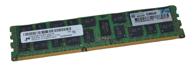 690802-32G | HP 32GB (4X8GB) 2RX4 1600MHz PC3-12800 CL11 Dual Rank ECC Registered DDR3 SDRAM DIMM Memory Kit