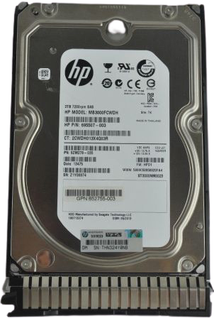697571-001 | HPE 3TB 7200RPM SAS 6Gb/s 3.5-inch LFF SC Midline Hot-pluggable Hard Drive with Tray for Proliant Gen. 8 and 9 Servers