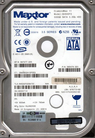 6L160M0 | Maxtor DiamondMax 10 160GB 7200RPM 8MB Cache SATA 3.5-inch Internal Hard Drive