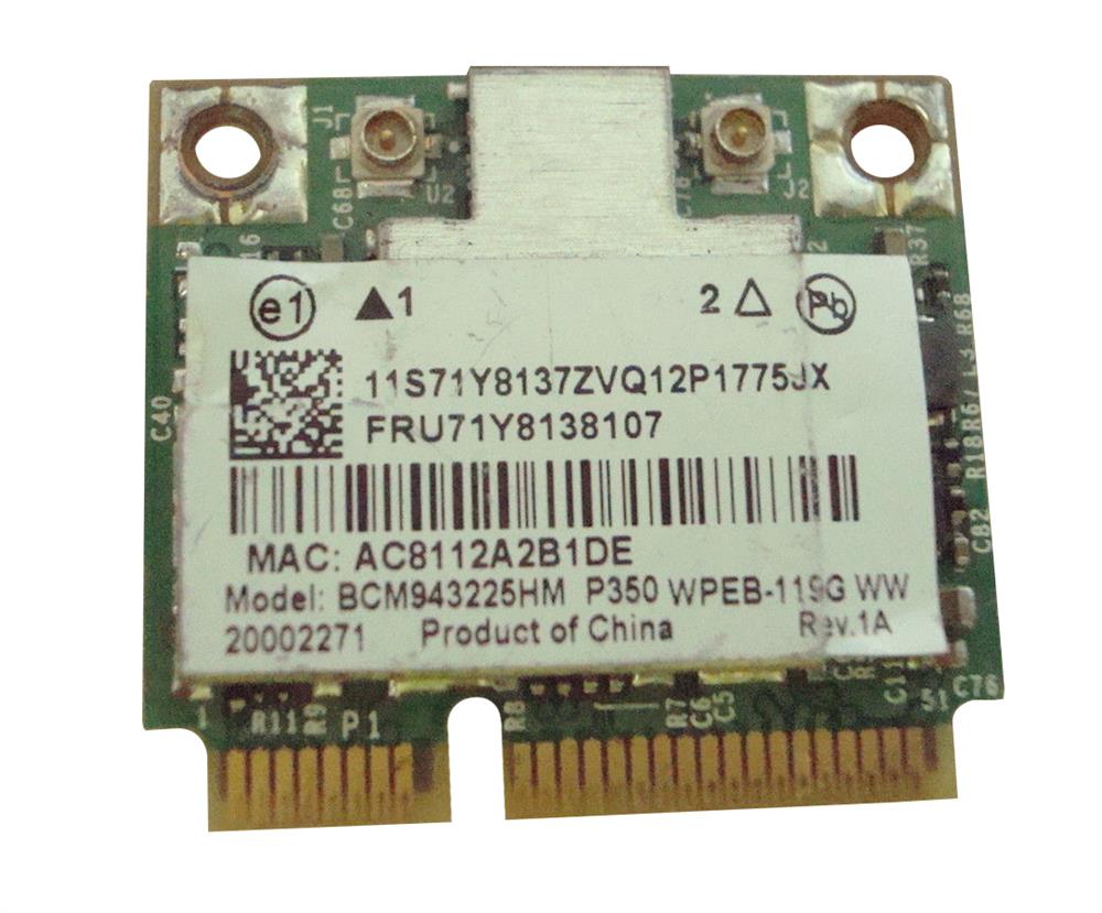 71Y8138 | IBM WLAN 802.11b/g/n PCI Express Half Mini Card