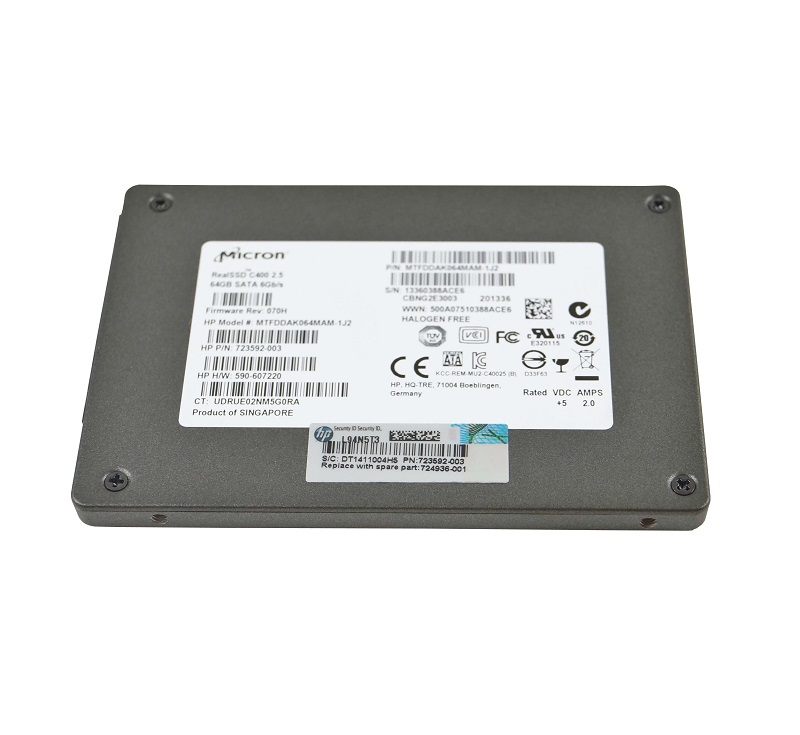 723592-003 | HP 64GB Multi-Level Cell SATA 6GB/s 2.5-inch Solid State Drive