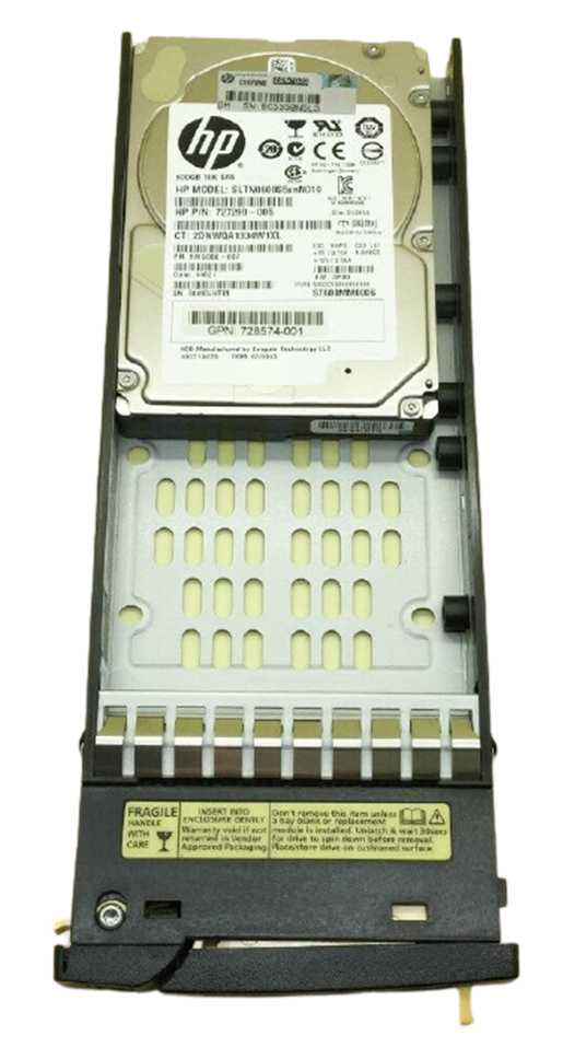 728574-001 | HPE 3PAR StoreServ M6710 600GB 10000RPM SAS 6Gb/s 2.5-inch SFF Hot-pluggable Hard Drive with Tray