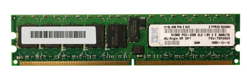 73P2869 | IBM 512MB DDR2-400MHz PC2-3200 ECC Registered CL3 240-Pin DIMM 1.8V Single Rank Memory Module 73P2869 | IBM 512MB DDR2-400MHz PC2-3200 ECC Registered CL3 240-Pin DIMM 1.8V Single Rank Memory Module
