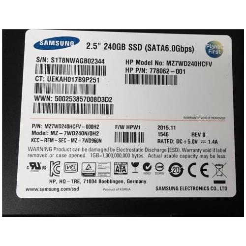 778062-001 | HP 240GB MLC SATA 6Gbps 2.5-inch Internal Solid State Drive (SSD)