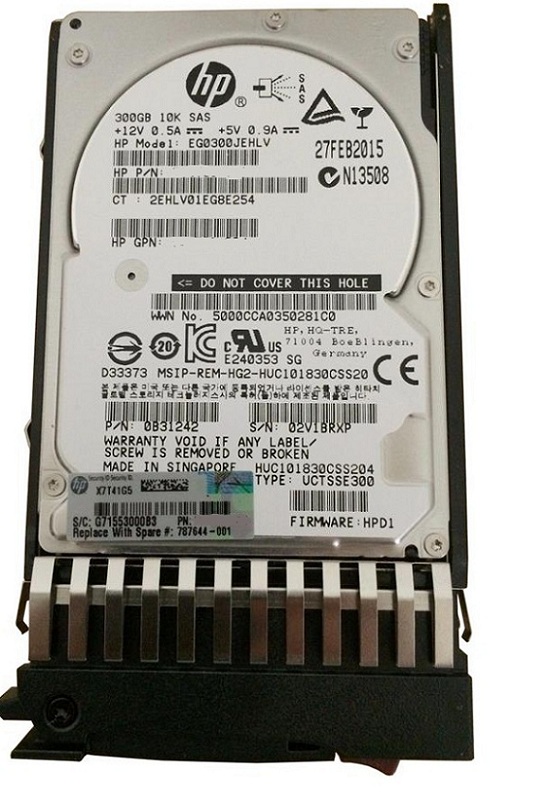 787677-001 | HPE MSA 300GB SAS 12Gb/s 10000RPM 2.5-inch SFF Dual Port Enterprise Hard Drive