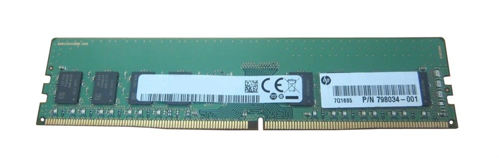 798034-001 | HP 8GB DDR4 Non ECC PC4-17000 2133Mhz 2Rx8 Memory