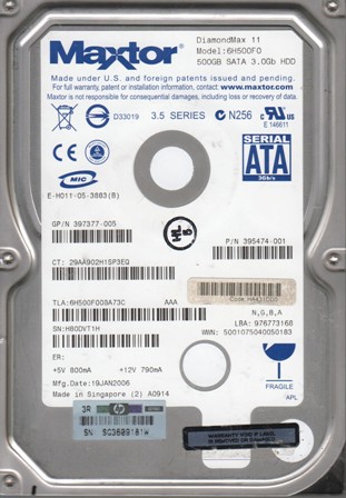 7H500F0 | Maxtor 500GB 7200RPM 16MB Cache 3.5-inch MaXLine Plus IV SATA Hard Drive 7H500F0 | Maxtor 500GB 7200RPM 16MB Cache 3.5-inch MaXLine Plus IV SATA Hard Drive