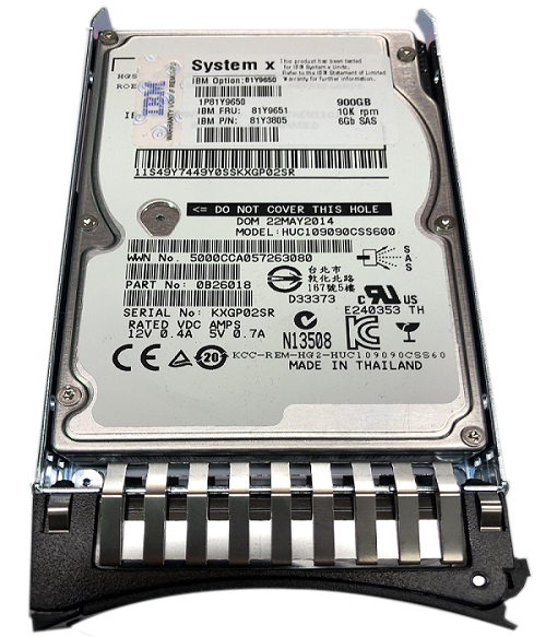 81Y3804 | IBM 900GB 10000RPM SAS 6Gb/s 2.5-inch SFF Hot-pluggable Hard Drive with Tray