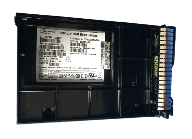866615-003 | HPE 960GB SATA 6Gb/s 2.5-inch (SFF) SC Digitally Signed Firmware Hot-pluggable Read-intensive Solid State Drive
