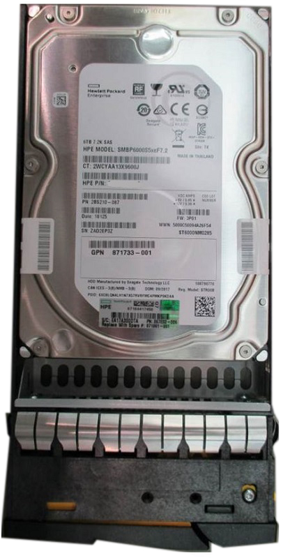 871861-001 | HPE 3PAR StoreServ M6720 6TB 7200RPM SAS 6Gb/s 3.5-inch LFF Nearline Enclosure Hard Drive with Tray
