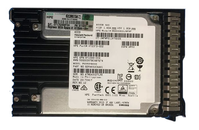 872376-B21 | HPE 800GB SAS 12Gb/s Mixed-use 2.5-inch (SFF) Hot-pluggable SC Digitally Signed Firmware Solid State Drive