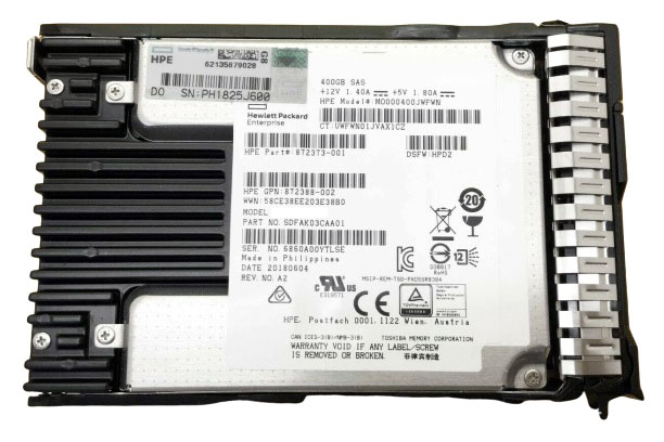 872388-002 | HPE 400GB SAS 12Gb/s Mixed-use 2.5-inch SFF Hot-pluggable SC Digitally Signed Firmware Solid State Drive