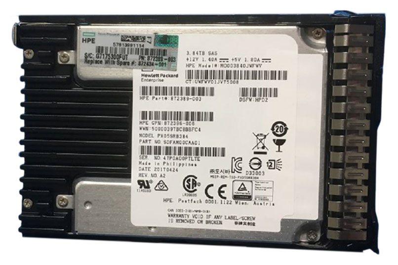 872394-B21 | HPE 3.84TB SAS 12Gb/s Read-intensive 2.5-inch (SFF) Hot-pluggable SC Digitally Signed Firmware Solid State Drive
