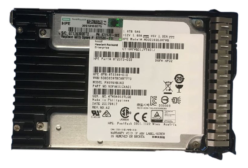 872509-001 | HPE 1.6TB SAS 12Gb/s 2.5-inch LFF MLC Hot-pluggable SC Mixed-use Digitally Signed Firmware Solid State Drive