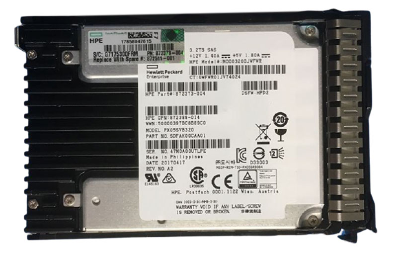 872511-001 | HPE 3.2TB SAS 12Gb/s Mixed-use 2.5-inch (SFF) Hot-pluggable SC Digitally Signed Firmware Solid State Drive
